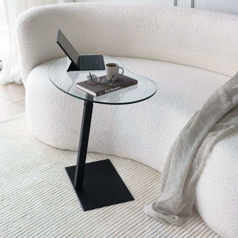 Casa si Gradina - Mobilier - Mese si birouri - Masute de cafea - Masuta de cafea, Hanah Home, sticla securizata si metal, negru, 70x40x75 cm - Infinity.ro
