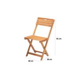 Casa si Gradina - Gradina si terasa - Mobilier exterior - Seturi mobila gradina - Set masa si scaune gradina, Hanah Home, lemn fag, natural crem, masa 50x50x72 cm, scaun 40x30x81 cm - Infinity.ro