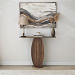 Casa si Gradina - Mobilier - Comode si corpuri - Comode - Comoda, Hanah Home, panou de particule melaminat, nuc, 100x81x30 cm - Infinity.ro