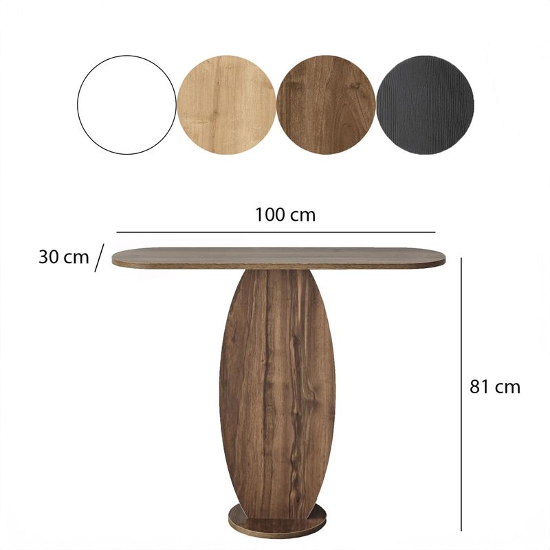 Casa si Gradina - Mobilier - Comode si corpuri - Comode - Comoda, Hanah Home, panou de particule melaminat, nuc, 100x81x30 cm - Infinity.ro