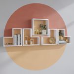 Casa si Gradina - Mobilier - Biblioteci si rafturi - Etajere - Etajera de perete, Hanah Home, pal melaminat, alb, 180x59.3x15 cm - Infinity.ro