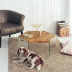 Casa si Gradina - Mobilier - Mese si birouri - Masute de cafea - Masuta de cafea, Hanah Home, lemn masiv de pin, stejar, 80x70x35 cm - Infinity.ro