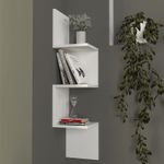 Casa si Gradina - Mobilier - Biblioteci si rafturi - Etajere - Etajera de perete, Hanah Home, pal melaminat, alb, 25x25x105.4 cm - Infinity.ro