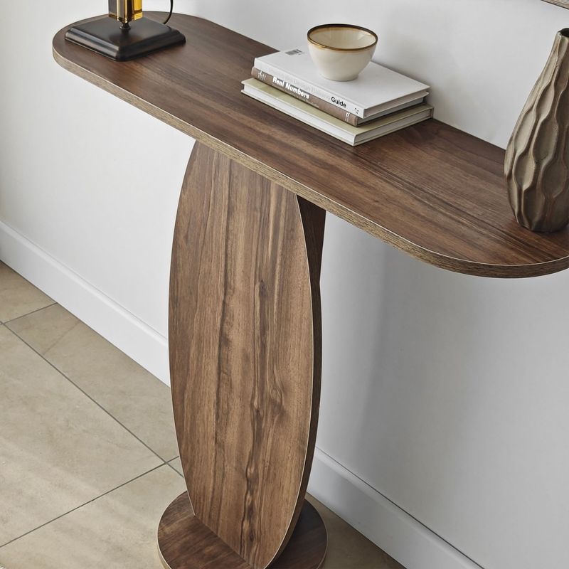 Casa si Gradina - Mobilier - Comode si corpuri - Comode - Comoda, Hanah Home, panou de particule melaminat, nuc, 100x81x30 cm - Infinity.ro