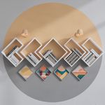 Casa si Gradina - Mobilier - Biblioteci si rafturi - Etajere - Etajera de perete, Hanah Home, pal melaminat, alb, 180x59.3x15 cm - Infinity.ro
