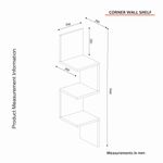 Casa si Gradina - Mobilier - Biblioteci si rafturi - Etajere - Etajera de perete, Hanah Home, pal melaminat, alb, 25x25x105.4 cm - Infinity.ro