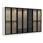 Casa si Gradina - Mobilier - Dulapuri si sifoniere - Sifoniere - Sifonier, Hanah Home, pal melaminat, alb negru, 315x52x210 cm, 506MNR2988 - Infinity.ro