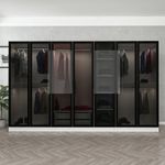 Casa si Gradina - Mobilier - Dulapuri si sifoniere - Sifoniere - Sifonier, Hanah Home, pal melaminat, alb negru, 315x52x210 cm, 506MNR2988 - Infinity.ro