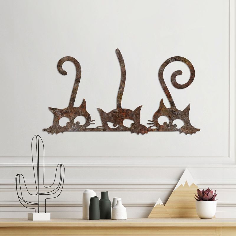Casa si Gradina - Decoratiuni - Decoratiuni perete - Accesoriu decorativ de perete, Wallxpert, metal, antichizat, 33x60 cm, pictat manual - Infinity.ro