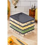 Casa si Gradina - Bucatarie si vesela - Organizare si depozitare bucatarie - Cutii alimentare - Set cutii depozitare, Hermia, plastic, antracit, 27.5x5x22.5 cm, 4 bucati - Infinity.ro