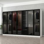 Casa si Gradina - Mobilier - Dulapuri si sifoniere - Sifoniere - Sifonier, Hanah Home, pal melaminat, alb negru, 315x52x210 cm, 506MNR2988 - Infinity.ro