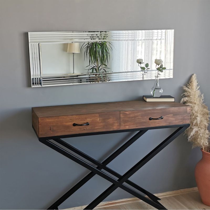 Casa si Gradina - Decoratiuni - Oglinzi - Oglinda, Hanah Home, mdf, argintiu, 120x40 cm - Infinity.ro