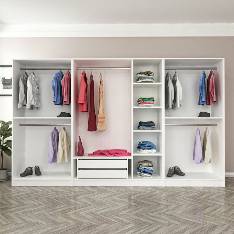 Casa si Gradina - Mobilier - Dulapuri si sifoniere - Sifoniere - Sifonier, Hanah Home, pal melaminat, alb negru, 315x52x210 cm, 506MNR2988 - Infinity.ro