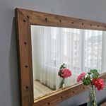 Casa si Gradina - Decoratiuni - Oglinzi - Oglinda, Hanah Home, lemn masiv de pin, nuc, 110x50x3 cm, 552NOS2130 - Infinity.ro