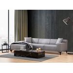 Casa si Gradina - Mobilier - Canapele si coltare - Coltare - Coltar, Hanah Home, lemn de fag si pal, gri deschis, 145x250x77 cm - Infinity.ro