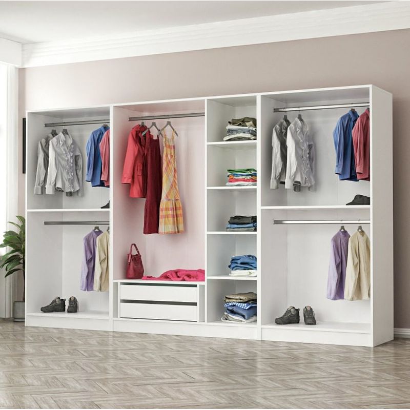 Casa si Gradina - Mobilier - Dulapuri si sifoniere - Sifoniere - Sifonier, Hanah Home, pal melaminat, alb negru, 315x52x210 cm, 506MNR2988 - Infinity.ro