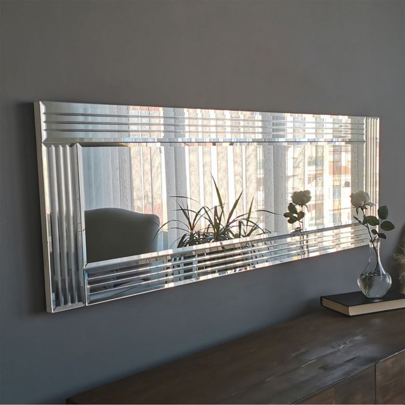 Casa si Gradina - Decoratiuni - Oglinzi - Oglinda, Hanah Home, mdf, argintiu, 120x40 cm - Infinity.ro