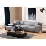 Casa si Gradina - Mobilier - Canapele si coltare - Coltare - Coltar, Hanah Home, lemn de fag si pal, gri deschis, 145x250x77 cm - Infinity.ro
