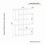 Casa si Gradina - Mobilier - Biblioteci si rafturi - Biblioteci - Biblioteca, Hanah Home, pal melaminat, alb si nuc, 120x20x162 cm - Infinity.ro