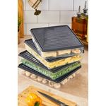 Casa si Gradina - Bucatarie si vesela - Organizare si depozitare bucatarie - Cutii alimentare - Set cutii depozitare, Hermia, plastic, antracit, 27.5x5x22.5 cm, 4 bucati - Infinity.ro