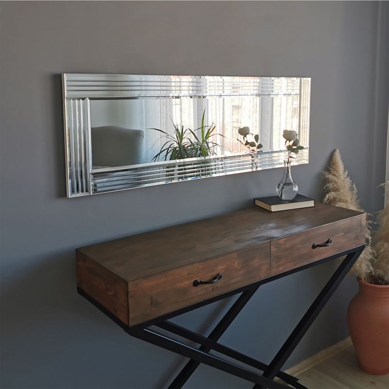 Casa si Gradina - Decoratiuni - Oglinzi - Oglinda, Hanah Home, mdf, argintiu, 120x40 cm - Infinity.ro