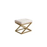 Casa si Gradina - Mobilier - Scaune si fotolii - Tabureti - Taburet, Atelier Del Sofa, metal, teddy, crem, 50x42x40 cm - Infinity.ro