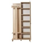 Casa si Gradina - Mobilier - Organizare si depozitare - Cuiere - Cuier hol, Hanah Home, pal melaminat, stejar sonoma, 90x36x192 cm - Infinity.ro