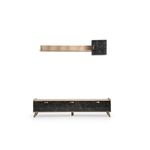Casa si Gradina - Mobilier - Comode si corpuri - Console - Unitate tv, Hanah Home, pal melaminat, stejar marmura, 178x34.6x44.8 cm - Infinity.ro