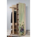 Casa si Gradina - Mobilier - Organizare si depozitare - Cuiere - Cuier hol, Hanah Home, pal melaminat, stejar sonoma, 90x36x192 cm - Infinity.ro
