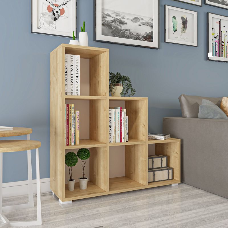Casa si Gradina - Mobilier - Biblioteci si rafturi - Etajere - Etajera, Hanah Home, pal melaminat, safir, 90x29.6x96.6 cm - Infinity.ro