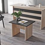 Casa si Gradina - Mobilier - Mese si birouri - Birouri - Set mobilier birou, Hanah Home, pal melaminat, stejar si negru, birou 140x60x73.8 cm - Infinity.ro
