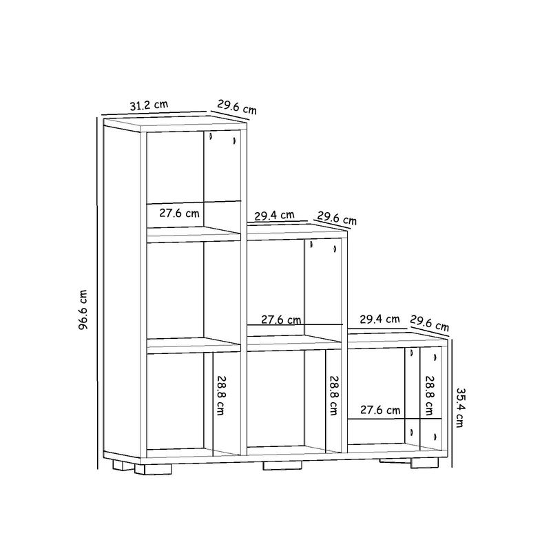 Casa si Gradina - Mobilier - Biblioteci si rafturi - Etajere - Etajera, Hanah Home, pal melaminat, safir, 90x29.6x96.6 cm - Infinity.ro