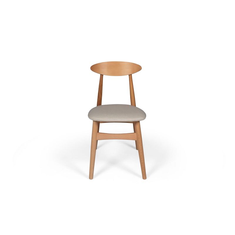 Casa si Gradina - Mobilier - Seturi de mobilier - Seturi mese si scaune - Set masa si scaune, Hanah Home, lemn de fag, natural, 5 piese, masa 100x100x75 cm, scaune 50x55x80 cm - Infinity.ro