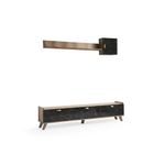 Casa si Gradina - Mobilier - Comode si corpuri - Console - Unitate tv, Hanah Home, pal melaminat, stejar marmura, 178x34.6x44.8 cm - Infinity.ro