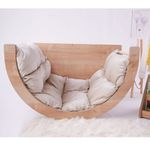 Jucarii, Copii si Bebe - Jucarii si jocuri - Jucarii de exterior - Spatii de joaca si accesorii - Set de catarat pikler, Hanah Home, mdf, maro, 100x60x51 cm - Infinity.ro