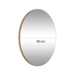 Casa si Gradina - Decoratiuni - Oglinzi - Oglinda de perete, Hanah Home, auriu, placa aglomerata cu melamina, diametru 90 cm - Infinity.ro