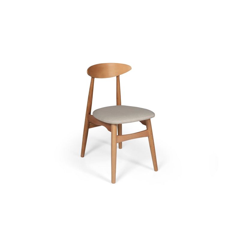 Casa si Gradina - Mobilier - Seturi de mobilier - Seturi mese si scaune - Set masa si scaune, Hanah Home, lemn de fag, natural, 5 piese, masa 100x100x75 cm, scaune 50x55x80 cm - Infinity.ro