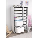 Casa si Gradina - Mobilier - Organizare si depozitare - Cutii depozitare - Dulap multifunctional, Hanah Home, pal melaminat, alb, 69.5x30x109 cm - Infinity.ro