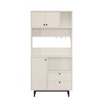 Casa si Gradina - Mobilier - Comode si corpuri - Corpuri bucatarie - Dulap multifunctional, Hanah Home, panou de particule melaminat, alb, 88x35.5x180 cm - Infinity.ro