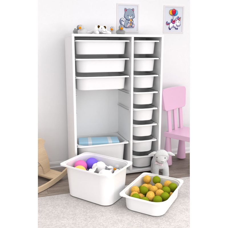 Casa si Gradina - Mobilier - Organizare si depozitare - Cutii depozitare - Dulap multifunctional, Hanah Home, pal melaminat, alb, 69.5x30x109 cm - Infinity.ro