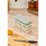 Casa si Gradina - Bucatarie si vesela - Organizare si depozitare bucatarie - Cutii alimentare - Set cutii depozitare, Hermia, plastic, crem, 26.5x5x10.5 cm, 4 bucati - Infinity.ro