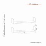 Casa si Gradina - Mobilier - Biblioteci si rafturi - Rafturi - Raft de perete, Hanah Home, pal melaminat, alb, 63x14.5x14.5 cm - Infinity.ro
