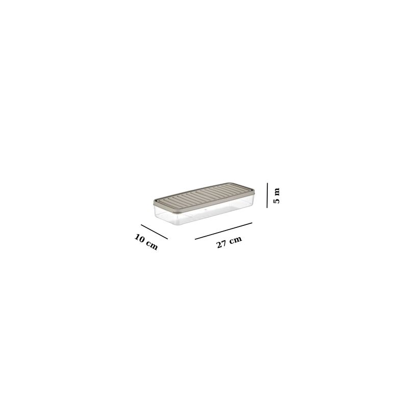 Casa si Gradina - Bucatarie si vesela - Organizare si depozitare bucatarie - Cutii alimentare - Set cutii depozitare, Hermia, plastic, crem, 26.5x5x10.5 cm, 4 bucati - Infinity.ro