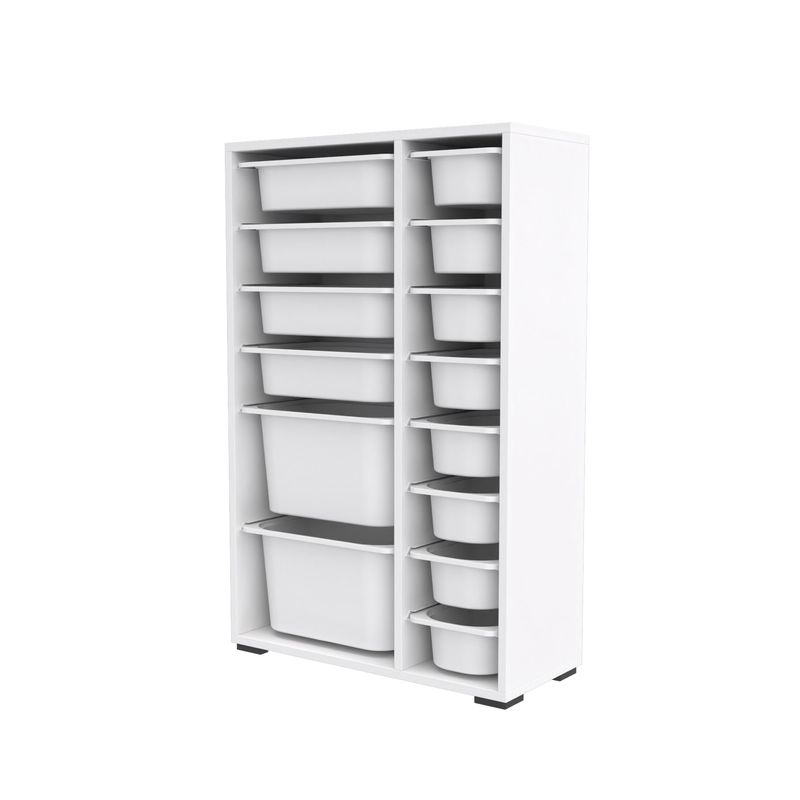 Casa si Gradina - Mobilier - Organizare si depozitare - Cutii depozitare - Dulap multifunctional, Hanah Home, pal melaminat, alb, 69.5x30x109 cm - Infinity.ro