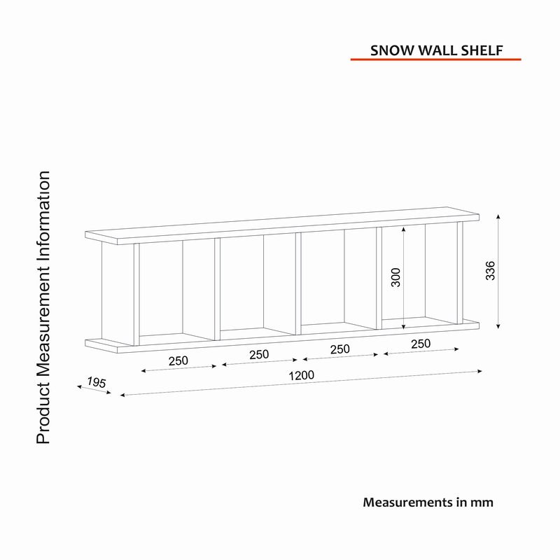 Casa si Gradina - Mobilier - Biblioteci si rafturi - Etajere - Etajera, Hanah Home, pal melaminat, alb, 120x33.6x19.5 cm - Infinity.ro