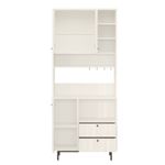 Casa si Gradina - Mobilier - Comode si corpuri - Corpuri bucatarie - Dulap multifunctional, Hanah Home, panou de particule melaminat, alb, 88x35,5x205 cm - Infinity.ro