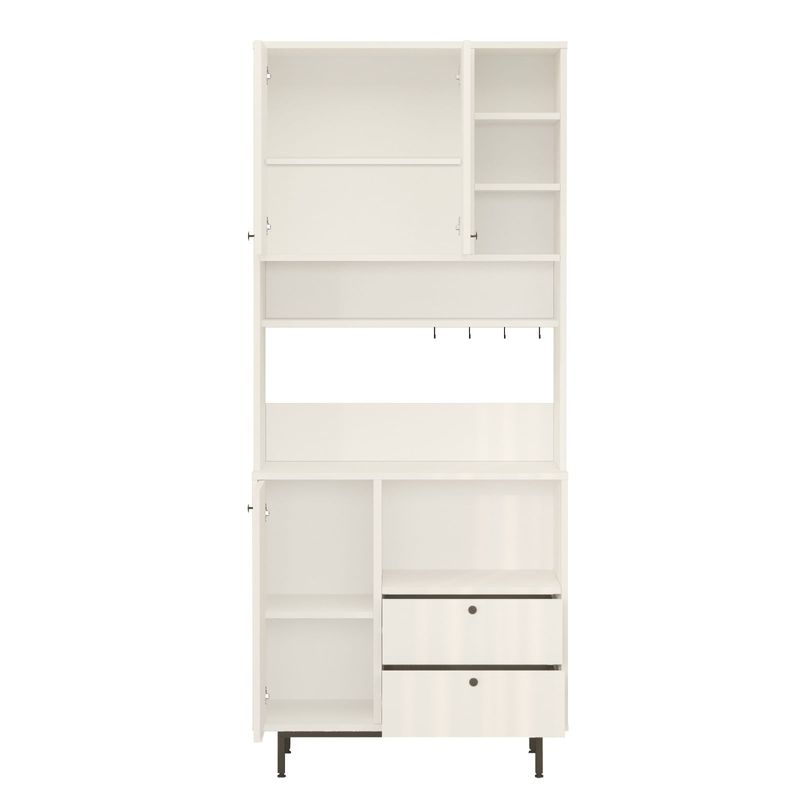 Casa si Gradina - Mobilier - Comode si corpuri - Corpuri bucatarie - Dulap multifunctional, Hanah Home, panou de particule melaminat, alb, 88x35,5x205 cm - Infinity.ro
