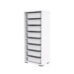 Casa si Gradina - Mobilier - Organizare si depozitare - Cutii depozitare - Dulap multifunctional, Hanah Home, PAL melaminat, alb, 45.5x30x109 cm - Infinity.ro