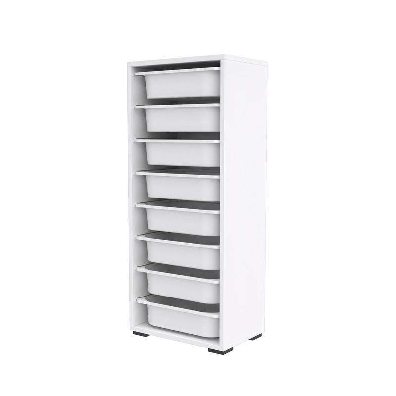 Casa si Gradina - Mobilier - Organizare si depozitare - Cutii depozitare - Dulap multifunctional, Hanah Home, PAL melaminat, alb, 45.5x30x109 cm - Infinity.ro