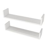 Casa si Gradina - Mobilier - Biblioteci si rafturi - Rafturi - Raft de perete, Hanah Home, pal melaminat, alb, 63x14.5x14.5 cm - Infinity.ro